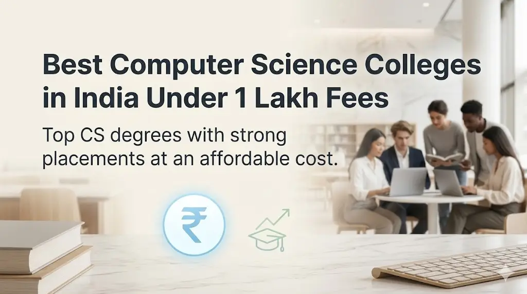 Best Computer Science Colleges in India Under 1 Lakh Fees